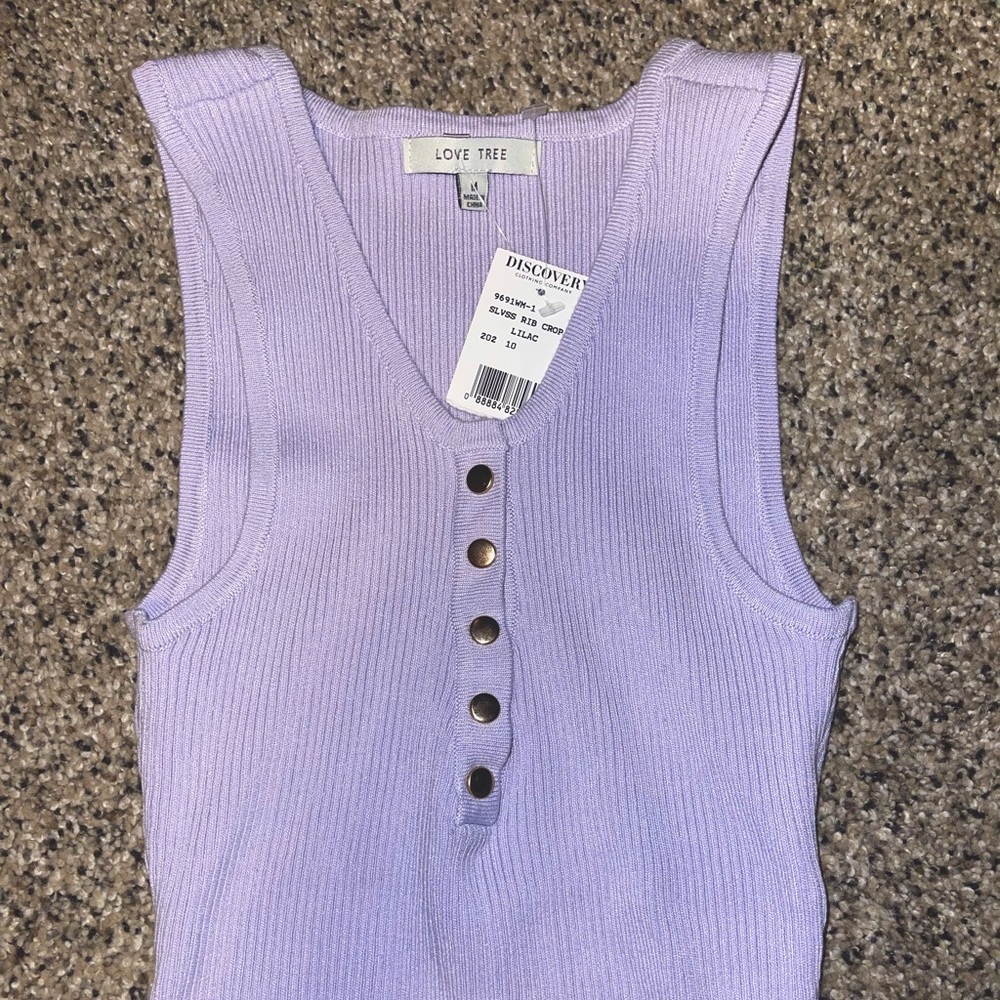 Light purple cropped tank top